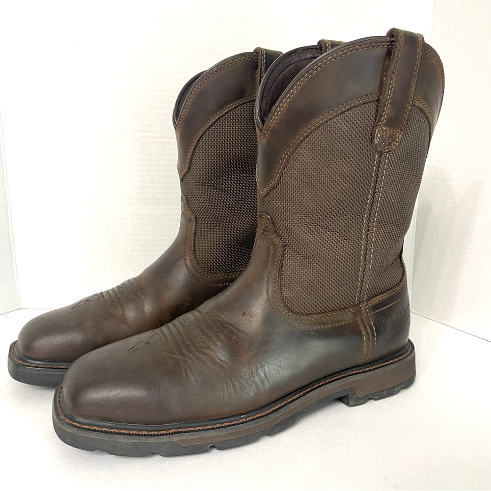 Mens Ariat Groundbreaker Steel Toe Work Boots Waterproof 10015196 Size 8.5 D